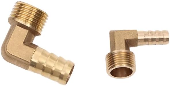 1/8-1 inch BSP Male Thread x Barb Hose Tail Brass Elbow Pipe Fitting Pagoda Joint Water Adapter Natural Gas Quick Connector(25mm-1 M)