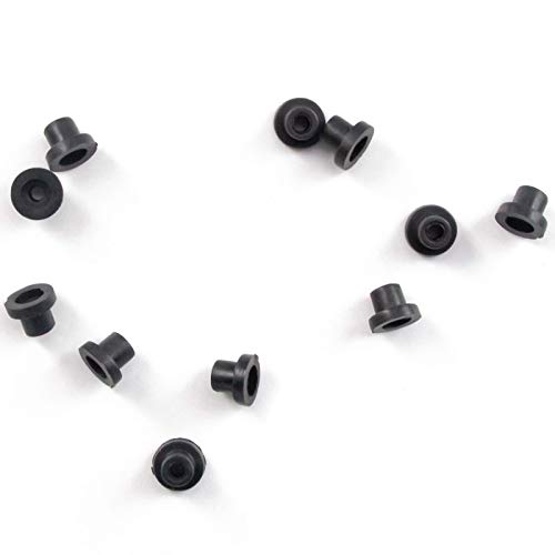 ITATOO 200pcs Soft Tattoo Grommets Rubber Tattoo Nipples for Tattoo Needles N201087 (Black)