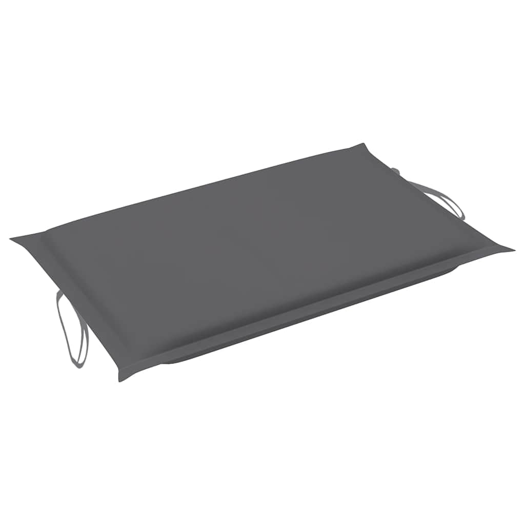 Ogrodowy leżak z poduszką lite drewno akacjowe składany wygodny leżak ogrodowy z poduszką na patio balkon taras 184x55x64 cm antracytowy 110 kg