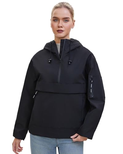 Veste à capuche légère imperméable femme pour camping et voyages