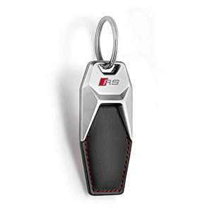 Audi collection 3181900701 Audi RS lederen sleutelhanger, zwart/zilver