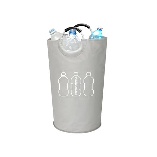 Portabottiglie e cesto portabiancheria – bidone pieghevole con manici in alluminio e rivestimento in PE impermeabile – stabile cesto portabiancheria per bagno, balcone e camera da letto (raccoglitore