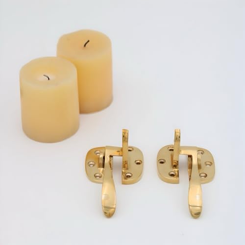 Left or Right Handed Ice Box Latch in Solid Brass for Antique Oak Refrigerator (Left Hand)