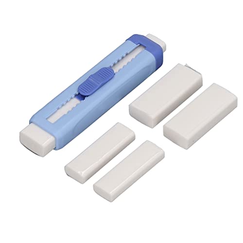 Image of Kadimendium Sliding Retractable Eraser Flexible Push Pull Eraser Portable Double Ended Eraser Lightweight Pencil Erasers for School for Office(Blue)