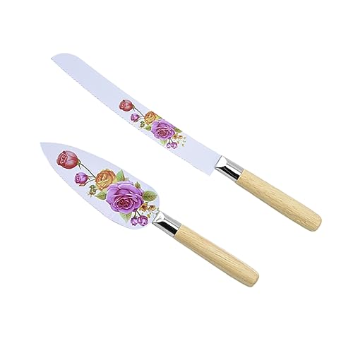 STOBAZA 1Set Household Cake Cutter of Stainless Steel Cake Server Cake Cutting Utensils for Weddings Parties and Special Occasions Elegant Design with Serrated Edge