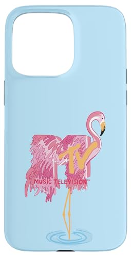 Coque iPhone 15 Pro Max MTV Music Television Flamingo rigide fine