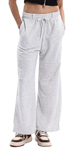 Women's High Waisted V Shaped Side Pocket Wide Leg Casual Pants - Halara