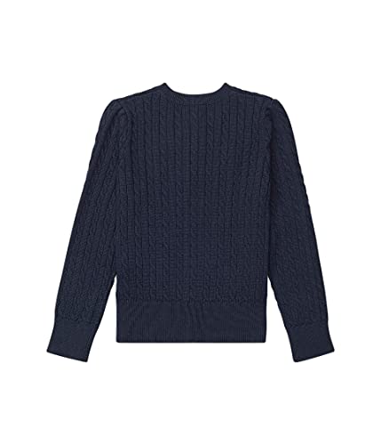 POLO RALPH LAUREN Girl's Cable Knit Cotton Cardigan (Little Kids) Hunter Navy 5 Little Kid2