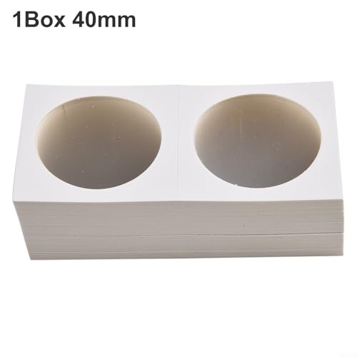 Caja para almacenamiento de monedas de cartón blanco miniatura 2
