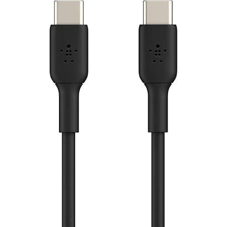 Belkin USB-C to USB-C PVC 3.3 Feet (1 Meter) Fast charging Type C Cable, for iPhone 15 Series and other USB-C Devices, Tough and Durable, 60W PD, USB-IF Certified - Black