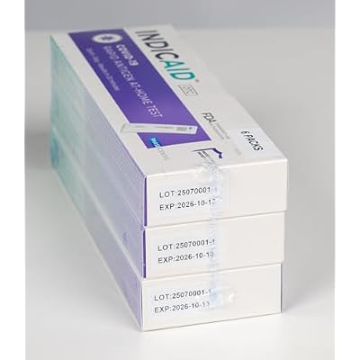 INDICAID COVID-19 Antigen Rapid Test, 6 Tests in 3 Individual Packs, FDA EUA Authorized OTC COVID Home Test, HSA/FSA Eligible, Fast and Easy to Use