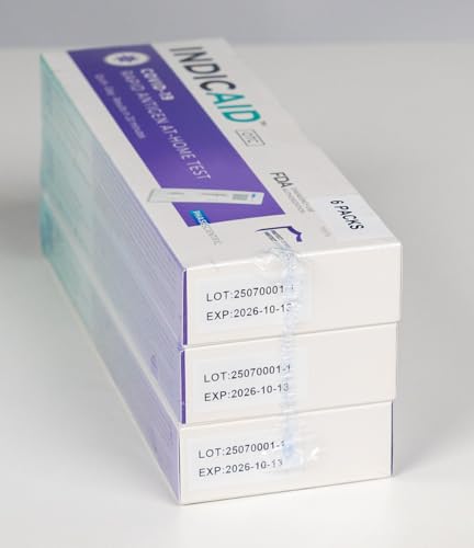 indicaid covid-19 antigen rapid test 6 tests in 3 individual packs fda eua authorized otc covid home test hsafsa eligible fast and easy to use