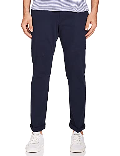 Image of Ruggers by Unlimited Men's Slim Fit Casual Trouser (RGMECTR20127B03 Dark Blue 32)