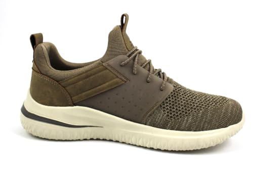 Skechers Men's Delson 3.0 - Cicada Sneaker, Khaki, 9 M US