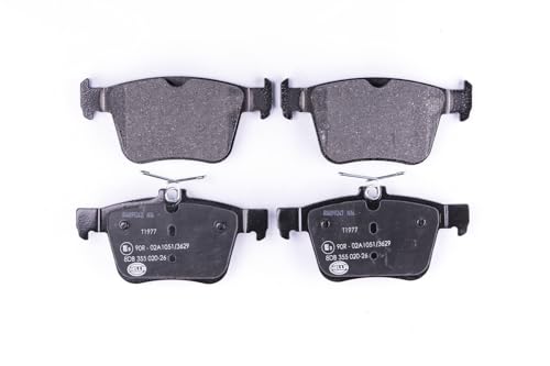HELLA 8DB 355 020-261 Brake pad set - not prepared for wear indicator - T1977 - for e.g. AUDI / CUPRA / SEAT / SKODA / VOLKSWAGEN
