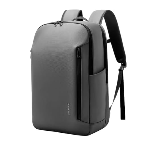 Mochila Executiva Masculina Minimalista Grande Trabalho Estudo Viagem Notebook Até 15.6 Polegadas Impermeável Reforçada Antifurto Confortável - BANGE (Cinza)