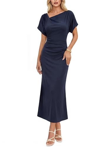 VFSHOW Womens Ruched Semi Formal Cocktail Dress 2026 Elegant Asymmetrical