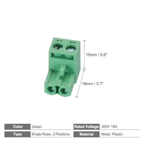 Bloques enchufables de 5,08 mm KF2EDG conector terminal de dos polos para PCB 2