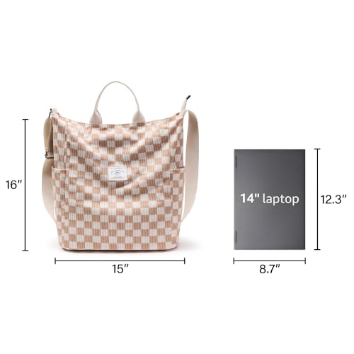 Image of KALIDI Corduroy Tote Bag, Large Slouchy Hobo Messenger Crossbody Bag