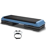 Phil Beauty Aerobic Stepper Steppbrett 3 Ebene Höhenverstellbar Laden Sie 250 Kg Yoga Tafel Multifunktion Schritt Plattform Übung Block Fett Verbrennung Fitnessstudio,Blau,110 x41x20cm