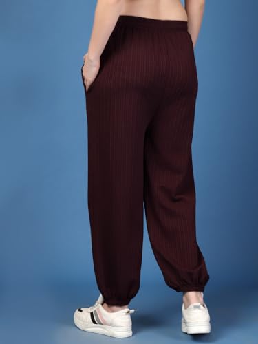 Image of UZARUS Women's Ultra-Soft Baggy Fit /Relaxed Fit Joggers with Side Pockets & Gripped Hem