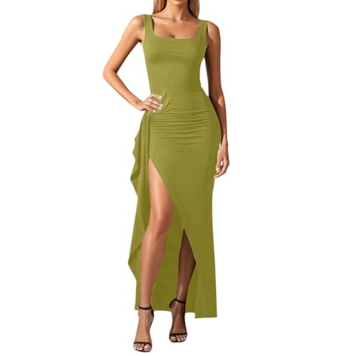 Robe de soirée col carré qui sublime la silhouette pour vos soirées formelles