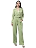 Ensemble de robe de fête KOTTY Ensemble pantalon habillé avec blazer pour femme, Vert clair, 36