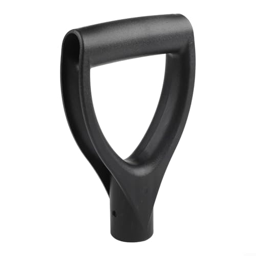 Opatiny Garden Tool - Mango en D de repuesto para pala de horquilla, plástico negro, 18 cm