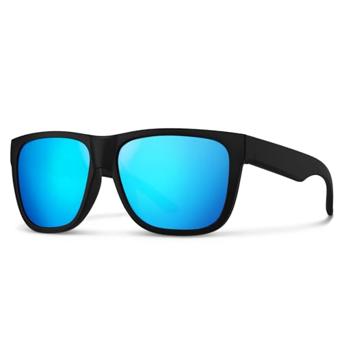 Image of WISTON XL Z87 Sunglasses for Men Women UV400 Protection Lightweight TR90 Frame Square Shades for Driving Fishing Z8246