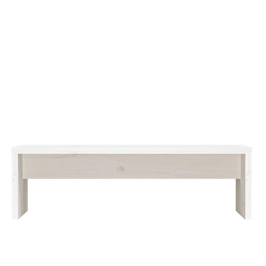Soporte para monitor de madera maciza de pino, color blanco
