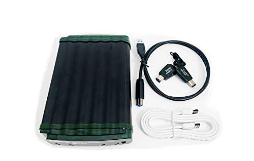 BUSlink CipherShield Encrypted External HDD – 2-Port USB 3.2 Gen 1 Hub & eSATA, FIPS 140-2, 256-Bit AES, HIPAA/TAA Compliant, Hardware Encryption, Desktop Drive (Mode 0 Key HDD, 24TB)