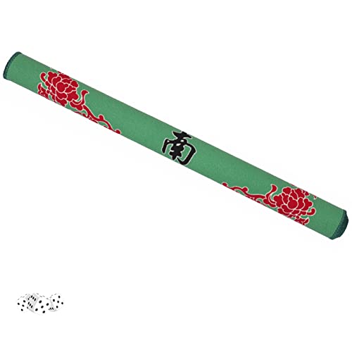 Gustaria Mahjong Mat With 3 Free Dice, Anti Slip And Noise Reduction Table Cover For Mahjong, Poker, Card Games, Board Games, Slip Resistant Mat(Green) 31.5" L X 31.5" W (80Cm X 80Cm) #TOP5