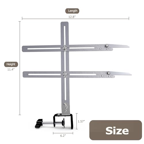 DAFENCHI Pottery Gauge Throwing Tool, Pottery Height Measuring Gauge with Clamp, Pottery Throwing Gauge Clip, Ceramics Pottery Tool for Making Repeat Forms