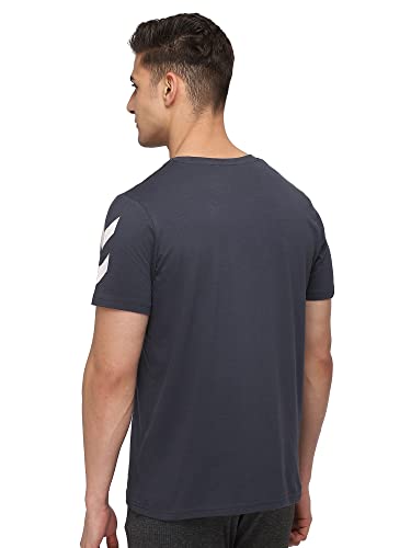 Image of hummel Legacy Round Neck Cotton Rich Half Sleeve Solid Regular fit Cottonpoly T-Shirt for Men Comfortable Soft Breathable Fabric Stretchable for Everyday Use Ideal for Casualwear