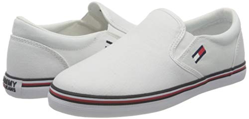 Tommy Jeans Essential Slip On Sneaker, Zapatillas Mujer, Blanco, 35 EU