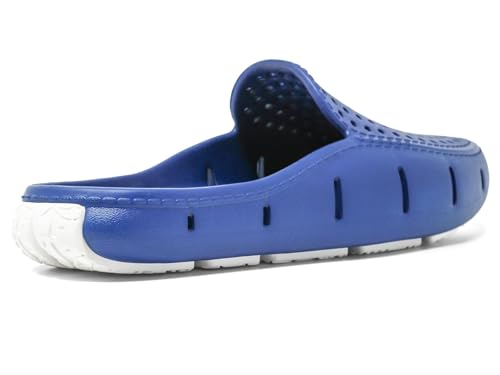 Floafers Sunset Slide - Unisex Slides - Sectional Traction - Utility Hole at Heel - Scuff-Proof Rubber Outsole Navy Peony/Bright White Men's 3, Women's 5 Medium4