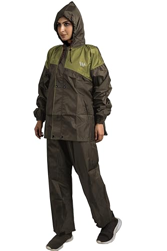 Image of Ranger Unisex 1 Set Rain Suit with Hooded Jacket & Trouser | TPU Coated Bike Riding Wear with Seam Sealed Protection