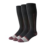 Amazon Essentials Men's Knee High Graduated Compression Socks for Circulation, Swelling, Arch Support, 3 Pairs