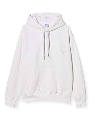 [チャンピオン] パーカー フーディー スウェット 裏起毛 ビッグCロゴ サガラワッペン スクリプトロゴ刺繍 フーデッドスウェットシャツ アクションスタイル C3-L119 メンズ ホワイト M