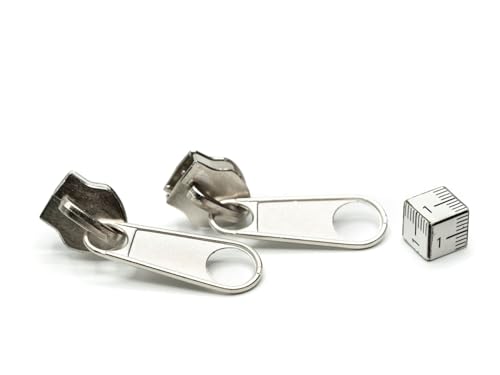 Boucles d'oreilles fermeture éclair argent Miniblings 55mm rondes faites main - 3