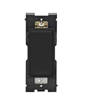 Leviton Renu Switch for 3-Way Applications, 15A-120/277VAC, RE153-OB, Onyx Black