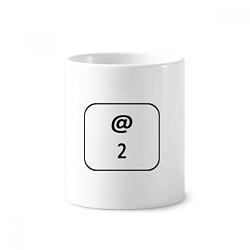 Tasse blanche symbole clavier 350ml et pot à crayon multifonction en céramique