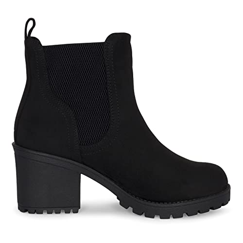 STYLISH S ABBY - Women's Platform Chelsea Ankle Boots Chunky Block Heel Lug Sole3