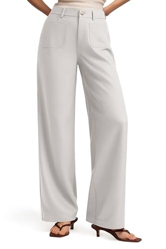 NIMIN Womens Business Casual Pants 2026 Work Straight Leg Office Trousers Slacks Comfort Dress Pants with Pockets Beige M - image 2