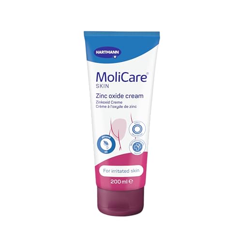 MoliCare Skin Zinkoxid Creme: reizlindernd, Schutz für durch Inkontinenz beanspruchte Haut, 200ml