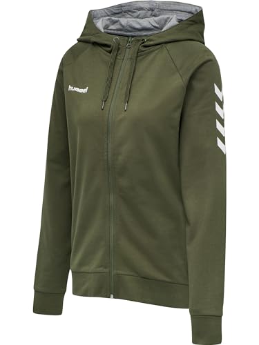 hummel GO Cotton Zip Hoodie Damen Sweatshirt, Grape Leaf, XS