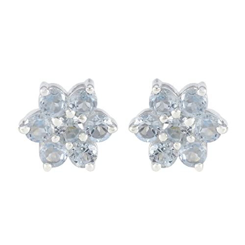 Boucle d'oreille en argent bleu et topaze RIYO pour sublimer vos soirées