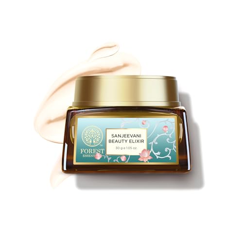 Image of Forest Essentials Sanjeevani Beauty Elixir | Ayurvedic Rejuvenating Day Cream with Sanjeevani Influsion & Hyaluronic Acid | Lightweight Pre-Moisturiser for Radiant, Hydrated Skin