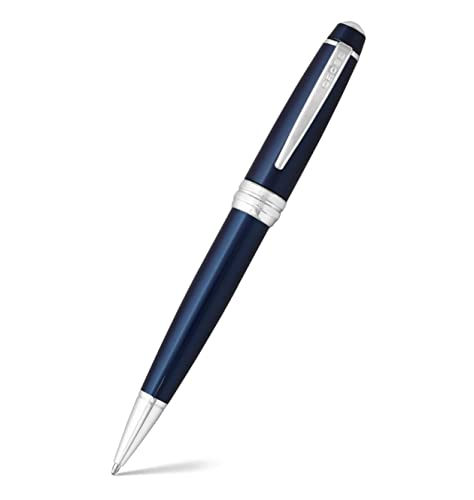 Image of Cross Bailey Blue Refillable Ballpoint Pen - Medium Point, Black Ink, Smooth Writing, Presented in a Premium Gift Box