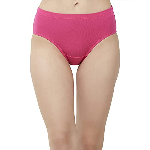 Image of SOIE Women High Rise Full Coverage Solid Colour Cotton Stretch Hipster Panty (Pack of 3)